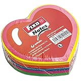  BLOC 250 NOTAS ADHESIVAS CORAZON 76X76MM FIXO COLORES NEON