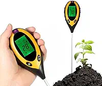 Medidor Ph Digital 4 em 1 Solo Terra Temperatura Umidade Luz