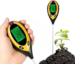 Medidor Ph Digital 4 em 1 Solo Terra Temperatura Umidade Luz