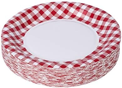 No Folding Required 50 Pcs 2lb Gingham Party Supplies Disposable Paper