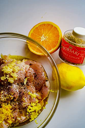 Borsari Seasoned Salt 2-Shaker Gift Set - Orange Ginger Seasoning Blend - Gluten Free Gourmet Seasonings For Steak, Fish, Poultry, & More - (4Oz Shaker Bottles) #TOP3
