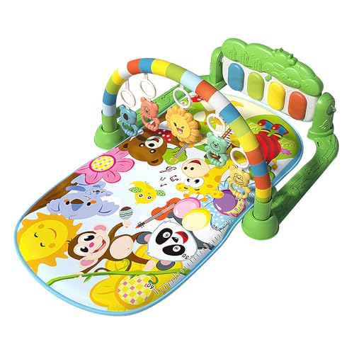 CJBIN-Piano-Gym-Spieldecke-mit-Spielzeug-Baby-Spieldecke-mit-Spielbogen-Krabbeldecke-mit-Musik-und-Lichtern-Babyspielzeug-fur-Kleinkinder-ab-der-Geburt