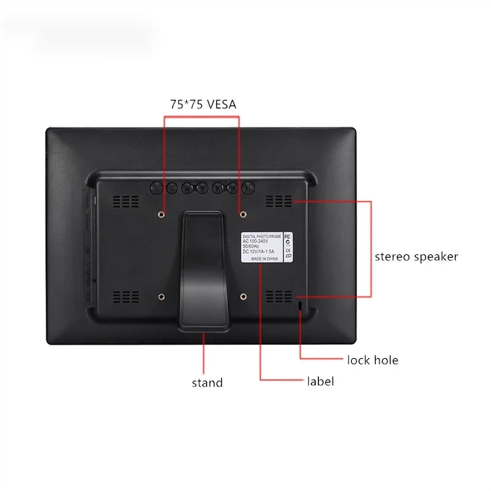 Ramka na zdjęcia Elektroniczne ramki do zdjęć WiFi 14,1-calowa inteligentna cyfrowa ramka na zdjęcia 8 GB pamięci(Biały)