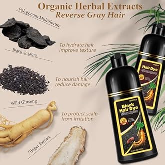 Cherry Brown Hair Dye Shampoo 3 in 1, Magic Reddish Brown Color Shampoo for Women Men, Instant Hair Dye Shampoo Colors Hair in Minutes, Color Shampoo Hair Dye, Natural Formula for All Hair Types