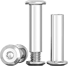 Drenky 10 Pezzi Viti Di Collegamento Dado A Manicotto M8x25mm In Acciaio Inox A2 V2A Dado A Manicotto M8 Per Mobili, Armadi, Tavole Di Legno(10 x Viti Per Mobili, 10 x Dado A Manicotto)