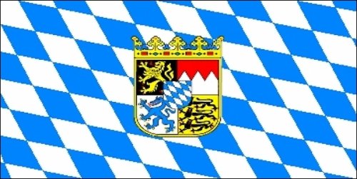 BANDIERA BAVIERA CON LEONE 90x60cm - BANDIERA BARAVESE CON STEMMA - GERMANIA 60 x 90 cm - AZ FLAG