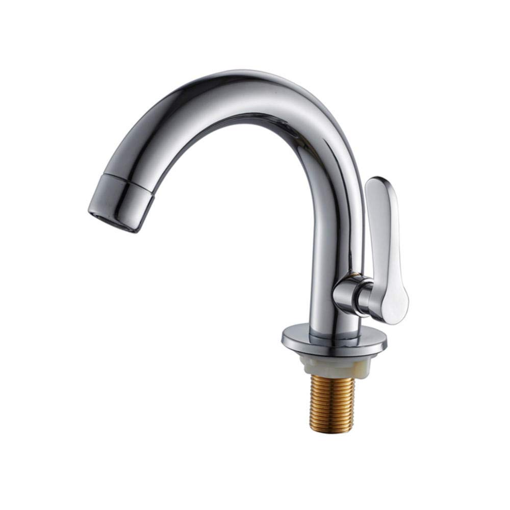 Robinet froid simple pour évier de cuisine à poignée unique en inox