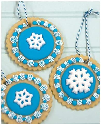 24pk Snowflake Sugar Decoration Toppers for Cakes Cupcakes Cake Pops with Snowflakes Decorating Stickers