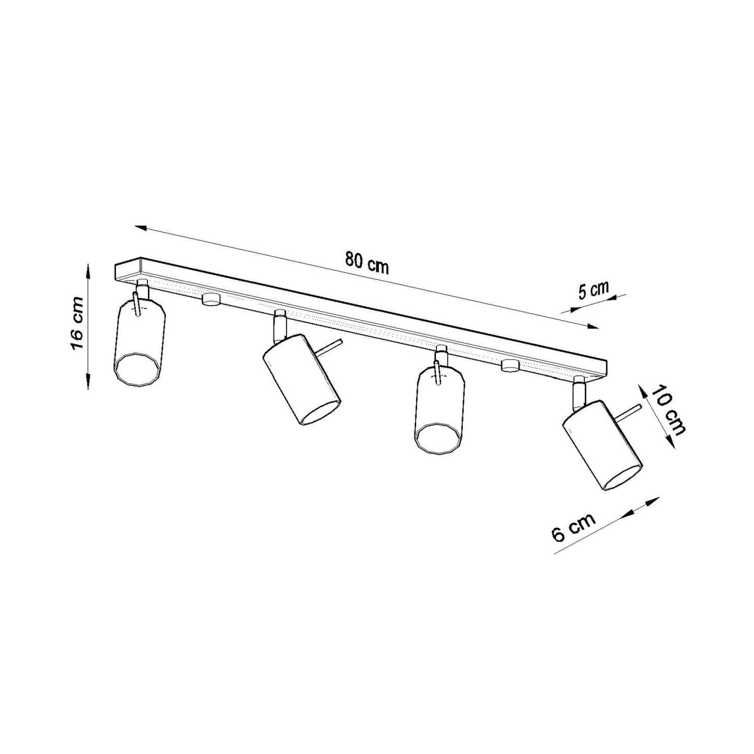 Licht-Erlebnisse Deckenspot Stahl Rosa flexibel GU10 4-flammig stilvoll gemütlich blendarm Schlafzimmer Flur L:80 cm Deckenlampe Wohnzimmer