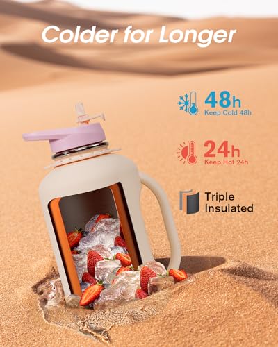 Image of Coolflask 64 oz Water Jug with Handle, Half Gallon Insulated Water Bottle
