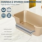 Baking Pans Set, Nonstick Stackable Bakeware Sets, Oven Pans for Cooking, AIVIKI 6 Pieces Baking Sheets Set Including Cookie Sheet, Deep Roaster Pan, Square Pan, Loaf Pan, Muffin Pan, Carbon Steel - Image 3