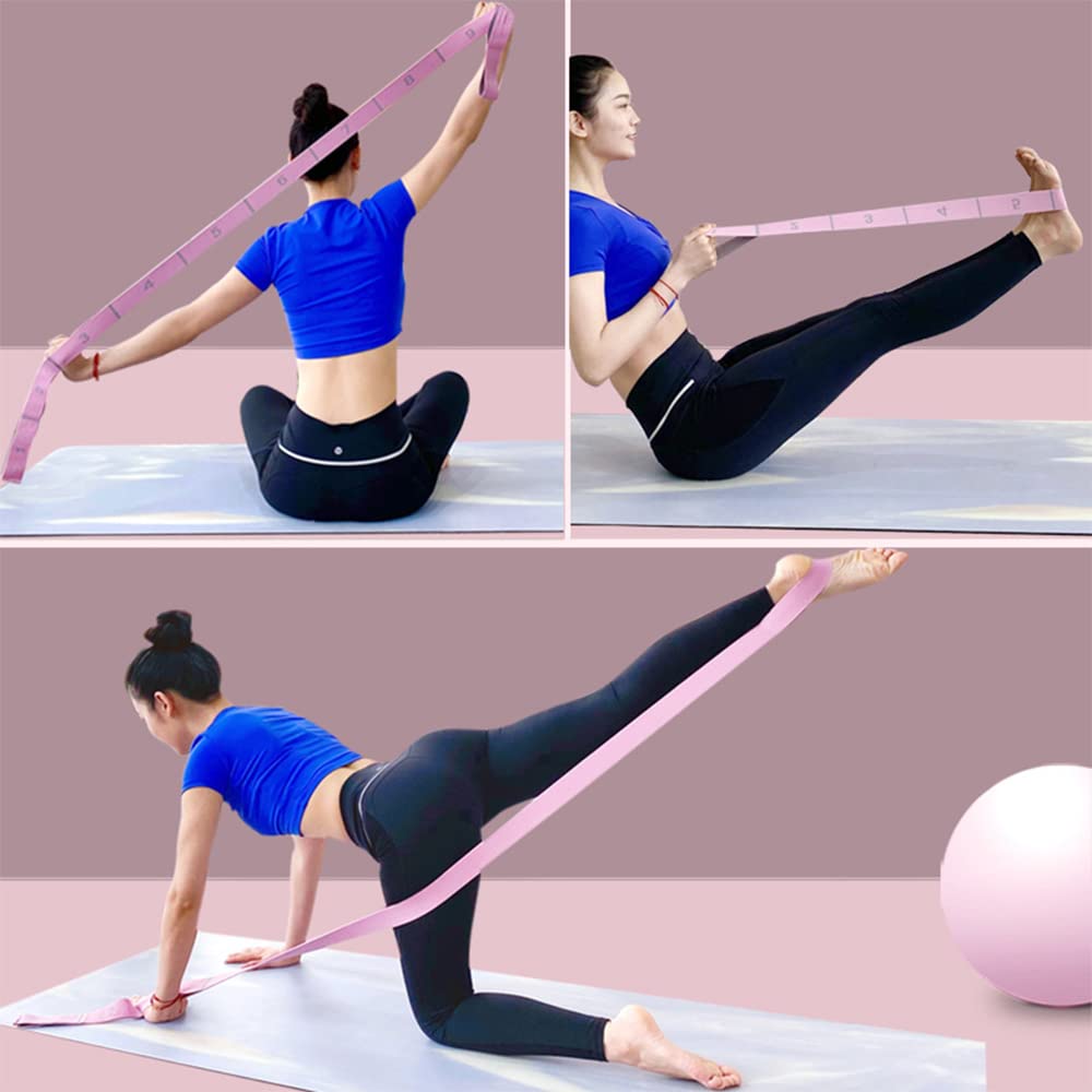 Elastique Fit Bande Elastique Musculation Sangle D'Étirement Yoga Peaken - 7 Boucles Réglables - Étirement Jambes, Pieds - Gym, Danse, Physio Fascia Stretcher Accessoire Fitness Femme