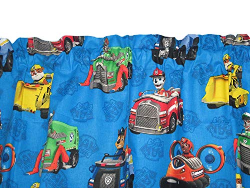 handmade Paw Patrol Blue Yellow Red Cotton Window Curtain Valance