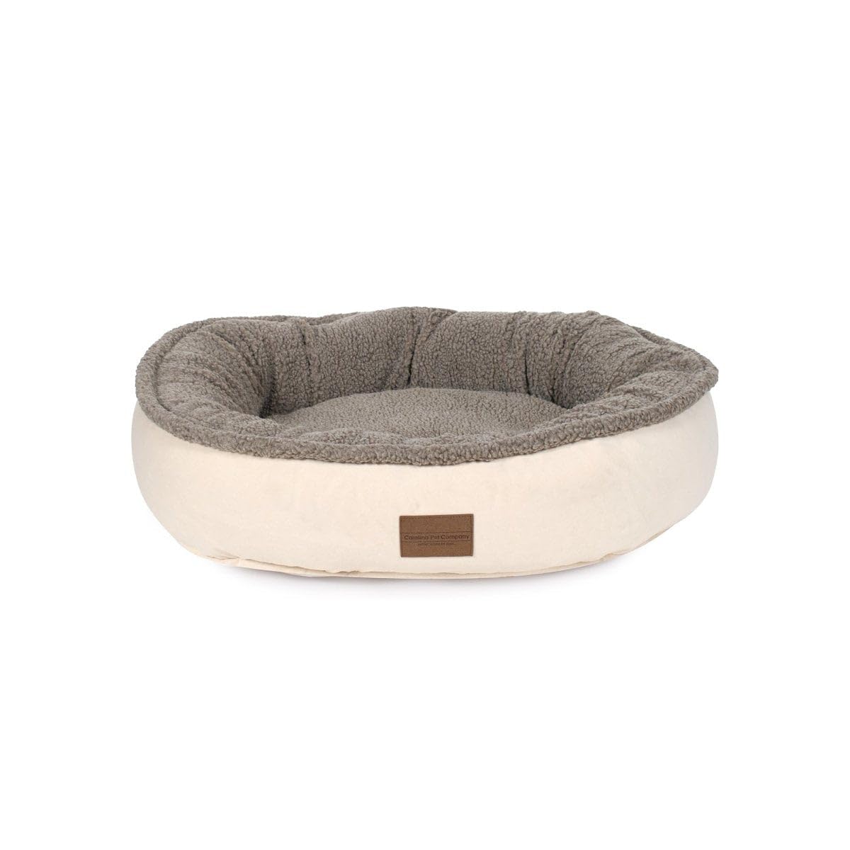 CAROLINA PET COMPANY Microfiber Tipped Berber Comfy Cup Dog Bed - Tan S
