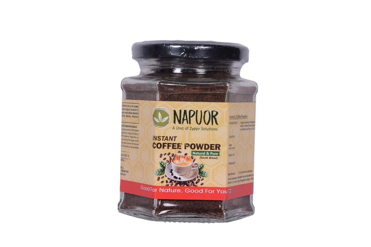Napuor Organic Instant Coffee|Spray Dried| Aromatic Coffee From South Indian Plantations | Premium Arabica Beans For a Rich Coffee Experience | 100g (B0CXMZNSFL) Amazon Price History, Amazon Price Tracker