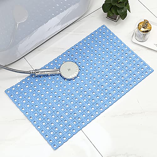 Tapis de bain antidérapant ventouses gris lavable machine pour sol douche 70x40 - 5