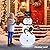 Outvita Outdoor Christmas Decorations 4 FT Lighted Snowman, White Foldable Snowman with 100 LED Lights Red Scarf Black Hat, Perfect for Xmas Indoor and Outdoor Lawn Garden Yard Holiday Decor