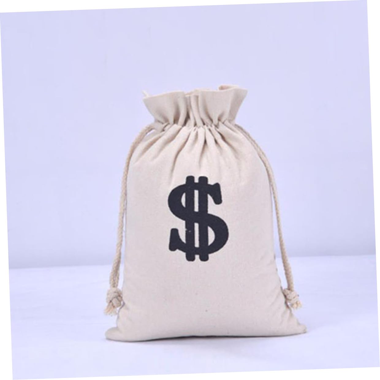 Pochettes à Cordon 6 Pièces en Tissu Blanc pour Bijoux