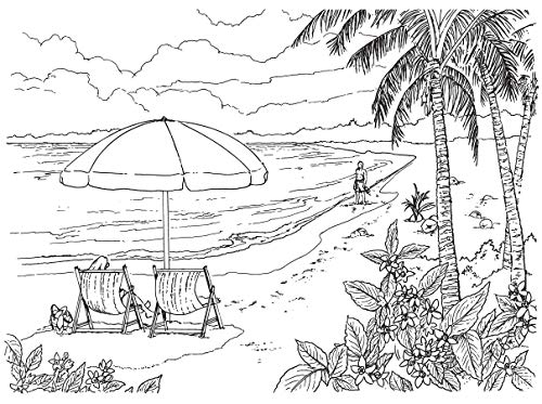 Creative Haven Seashore Scenes Coloring Book: Relax & Unwind with 31 Stress-Relieving Illustrations (Adult Coloring Books: Sea Life) - Image 5