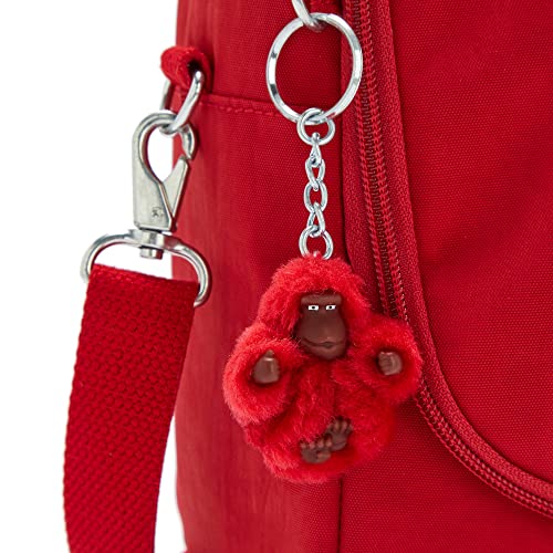 Kipling Nova bolsa feminina Kichirou, bolsa isolada, lancheira de nylon, tonal cereja