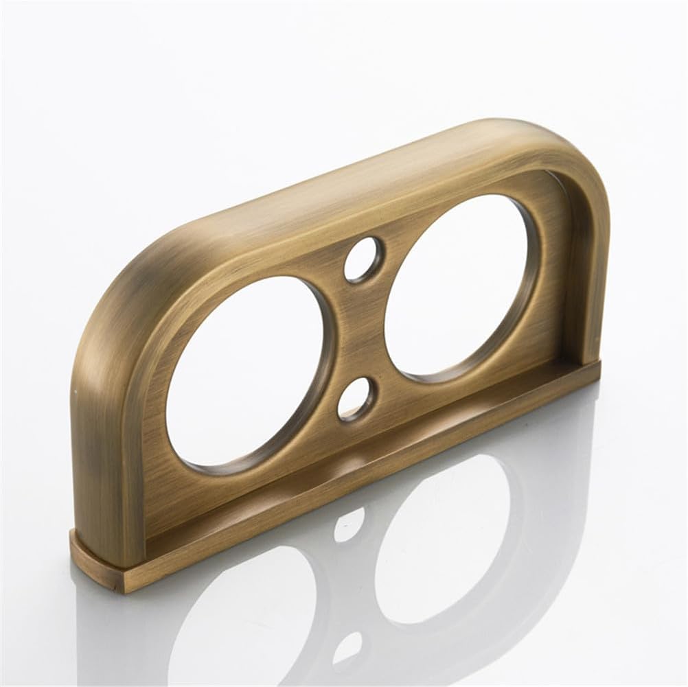 Soporte para cepillo de dientes montado en la pared con vasos de cerámica, vaso doble para cepillo de dientes para baño, accesorios de baño de estilo antiguo