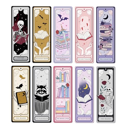 TwoDays Cute Tarot Bookmarks for Book Lovers - Dark Romance Fantasy Merch for Reading Women, Booktok...