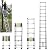 12.5FT Extendable Ladder Telescopic Folding Compact Light Weight Portable Aluminum Max. 330lb Load for Loft Attic Builder Supply Home Office Multi-Purpose Stepladder