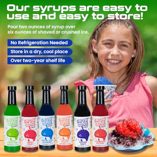 12.7oz Snow Cone Syrups Party Kit (12 Pack)