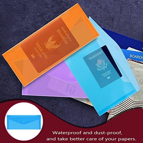Vmiapxo 40 Pack Stamp And Die Storage Pockets,9.4" X 4.7", Colored Plastic Waterproof Reusable Folders Money Envelopes Sticker Organizer Receipt Photo Holder #TOP6