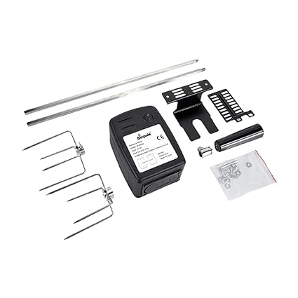 LICHTS Heavy Duty Rotisserie Kit with Motor Household for Picnic Camping Cooking