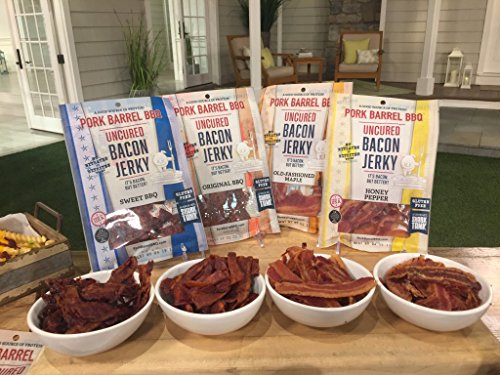 Pork Barrel BBQ Piglet Sampler Pack: 1 Bag each 2 oz flavor - BBQ Spicy Sriracha, BBQ Old-Fashioned Maple, BBQ Honey Pepper, BBQ Original, Sweet BBQ - Thumbnail 3