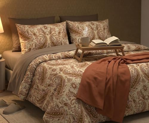 Image of Fresh From Loom Signature 240 TC Pure Cotton Flat Bedsheet - Breathable King Size Set Hypoallergenic 100% Cotton King Size Bedsheet - 240 TC Skin-Friendly Flat Sheet Set, Lemon, Size- 108x108 inch
