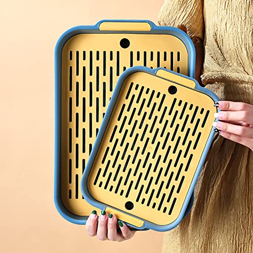 Gigicloud Rabbit Litter Box with Grate, 14.5 x 9.5 Inch Guinea Pig Litter Pan Anti-turnover Pet Toilet Potty Trainer Corner Guinea Pig Training Pan Cage with Toilet Tray For Rabbit Chinchilla Guinea