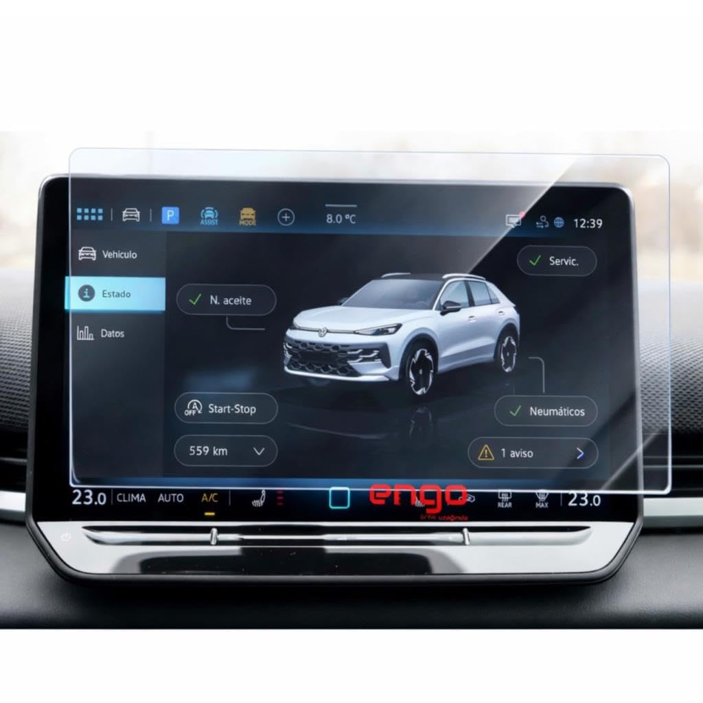 Engo Volkswagen T-Roc 12.9 İnç İle Uyumlu Ekran Koruyucu Multimedya Nano