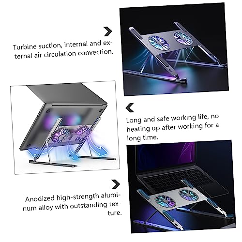 Base refrigerante portátil para laptop aluminio con ventilador miniatura 4