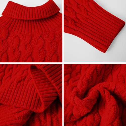 Girls Sweaters Solid Color Rib Warm Clothes High Neck Pullover for Kids Girls Long Sleeve Tops Fall Clothing3