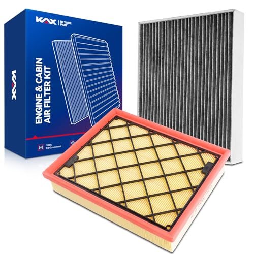 KAX Engine & Cabin Air Filter Kit Replacement for Ford Fusion 2013-2020 Edge 2015-2024 Lincoln MKZ 2013-2020 Nautilus 2019-2023 MKX 2016-2018 Continental 2017-2020 Replace# CA11480 CF11775