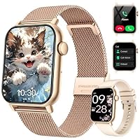 Tisoutec – Smartwatch Damen Herren,Smartwatch mit Telefonfunktion,1.85"