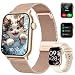 Smartwatch Damen Herren,Smartwatch mit Telefonfunktion,1.85"HD Fitnessuhr,Smart Watch for Women mit 110+ Sportmodi,IP68 Fitness Tracker Herzfrequenz/SpO2/Schrittzä... & Schlafmonitor für iOS Android