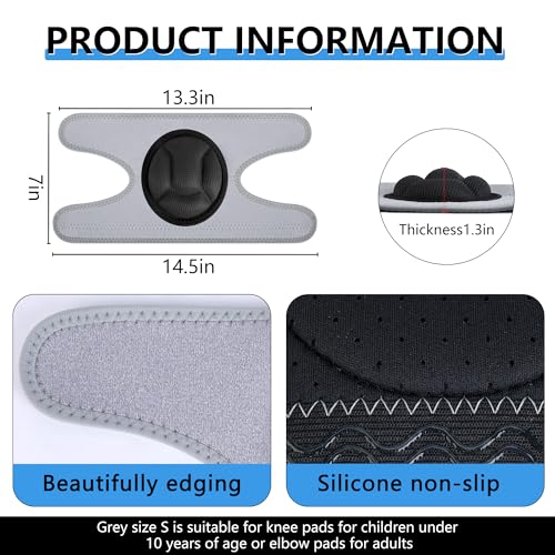 2 Pack Ski Protective Knee Pads Elbow Pads,Thickened Snowboard Knee Pads for Kid & Adult,Non-Slip Ski Skating Protective Gear for Skating Skiing Snowboarding Outdoor Sport Protection - Image 3