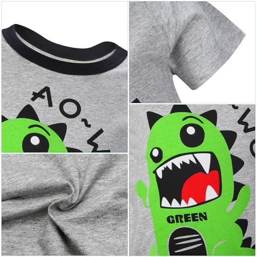 Image of DEEKEY Toddler Boys Shirts Short-Sleeve Little Kids t Shirts Boys' Tops, Tees & Shirts Graphic TEE Age for 2-7 Years 4-Pack