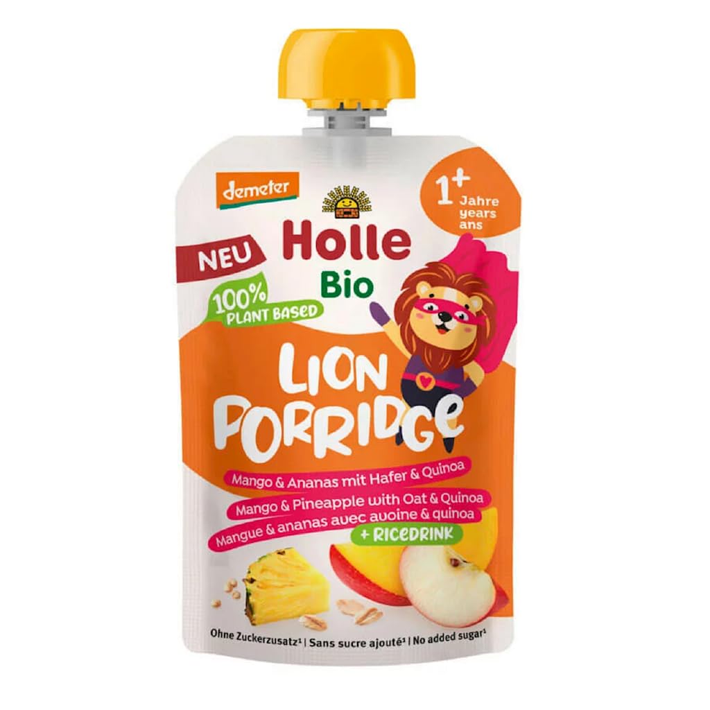 Holle Lion BIO Gachas en un tubo Gachas de mango y piña 110 g