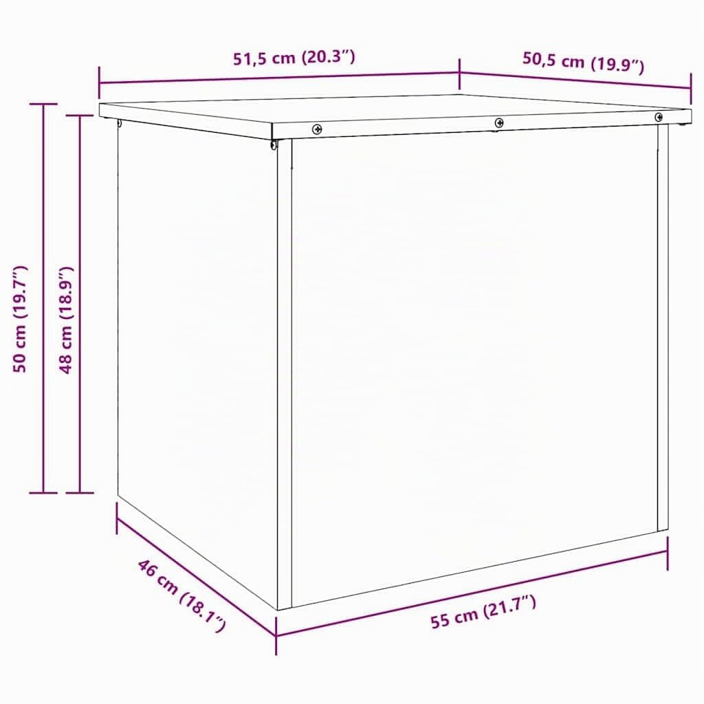 vidaXL Coffre de Rangement de Jardin Acier 55 x 50,5 x 50 cm 220 Blanc, Solution de Rangement pour Jardin et terrasse, boîte résistant aux intempéries, Organisateur métallique Robuste