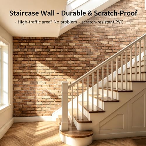 Paneles de pared de ladrillo de PVC autoadhesivos e impermeables para interiores de casas 6