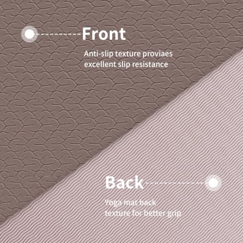 Image of PAIDU POE Yoga Mat （10mm）Extra Thick Fitness Mat 72 inchx24 inch with Carry Strap | Non-slip, tear-resistant and suitable for all ages, perfect for yoga, Pilates, home gym and full-body workouts.