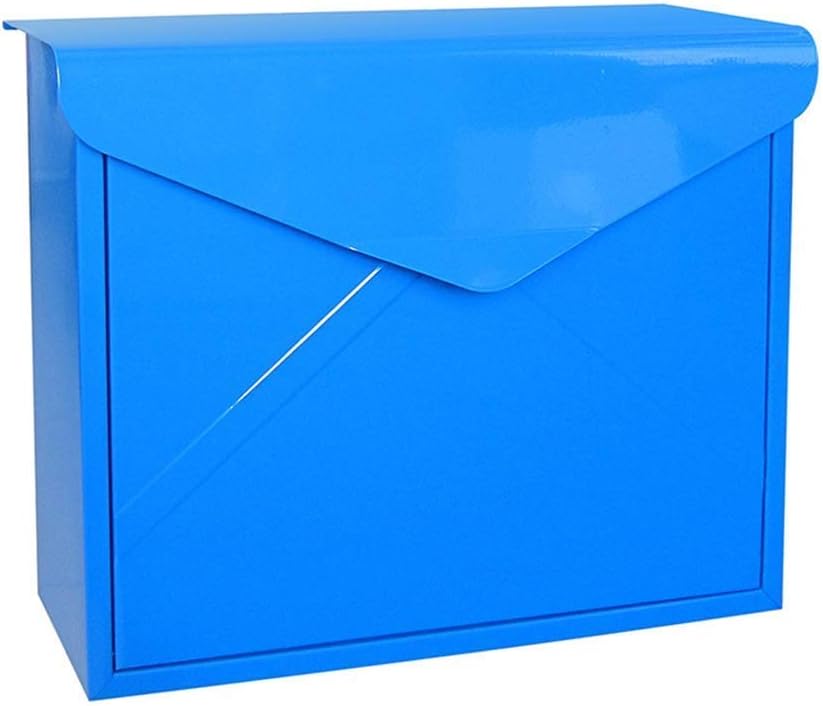 New Wall-Mount Letterboxes Letter Box European Newspaper Box Villa Home Wall-Mounted Mailbox Outdoor Garden Simple Post Box postbox for Outside Wall (Color : Red)