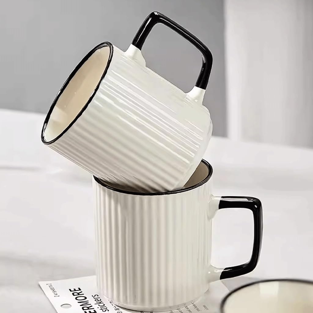 Tazza di Vetro, Tazza da tè, Tazza da caffè in Vetro, Tazza Semplice Tazza in Ceramica Tazza da Bere per Ragazzi e Ragazze Casa Coppia Ufficio Tazza da caffè (A)