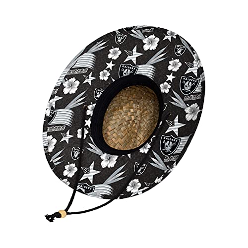 Image of NFL Team Logo Americana Floral Lifeguard Beach Straw Sun Hat