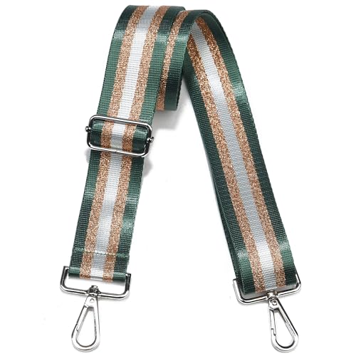 Image of LVYOUME Purse Strap Silver Hardware Wide Bag Straps Replacement Crossbody Adjustable Shoulder Strap for Purses