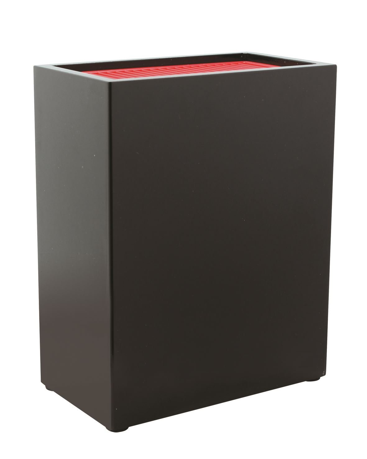 Rockingham Forge Shiny Black + Red Upright Black & Red Universal Knife Block For Up To 20 Knives - Tidy Kitchen Storage Solution For Multiple Knife Types Up To 20Cm Blade Length